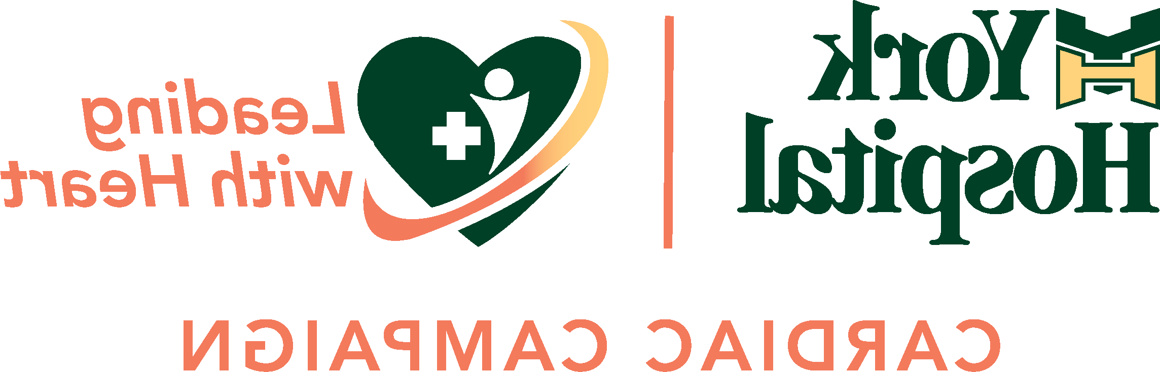 York Hospital logo and Leading with Heart logo